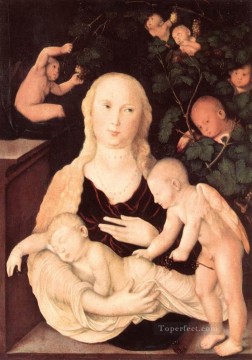  pintor Obras - Virgen De La Vid Enrejado Pintor desnudo renacentista Hans Baldung